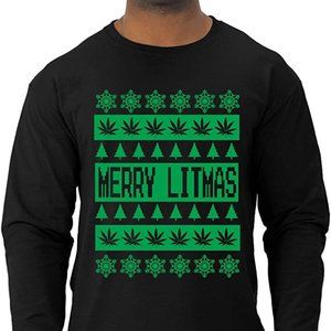 Adult Unisex Merry Litmas Ugly Christmas Sweater